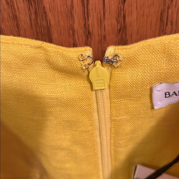 Banana Republic Linen Sweetheart Maxi Dress Woman’s Citrus Season Yellow Size 8 - Picture 8 of 12